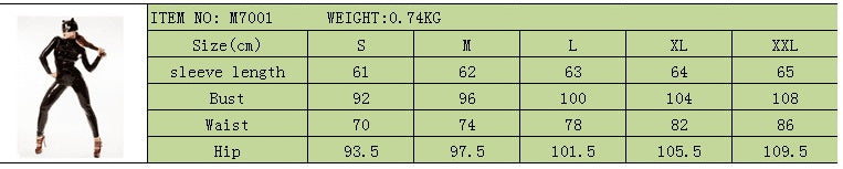 Wonder beauty Sexy Faux Leather Catsuit Jumpsuit Women Halloween Catwoman Costume with Mask Black PVC Latex Vinyl Bodysuit S-XXL