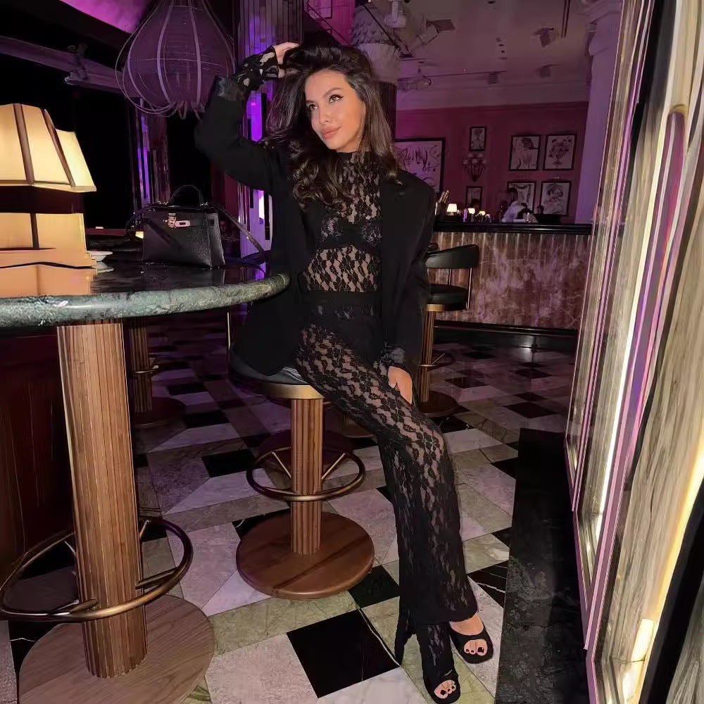 Jumpsuit Lace Pants Suit Women