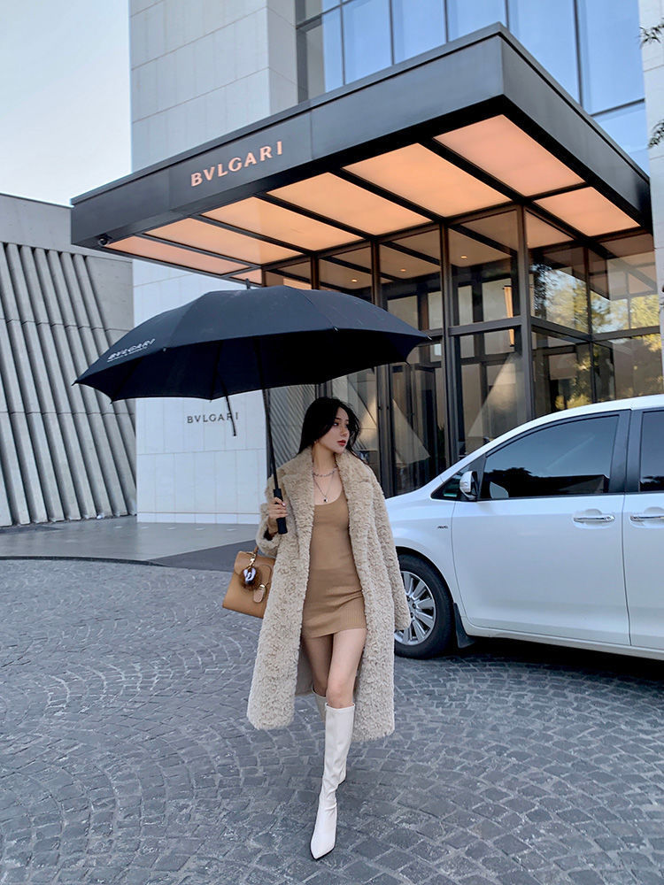 Coat Thickened Plush Long Coat