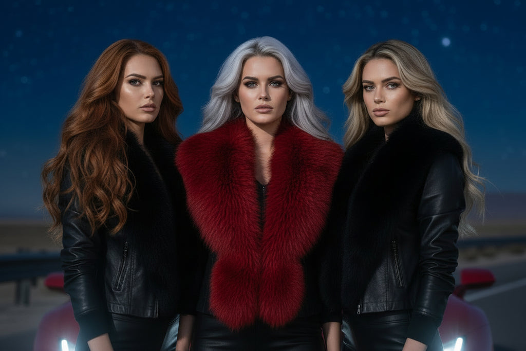 Faux Fur Vest And Fur Coat Short Raccoon Fur Collar Vest